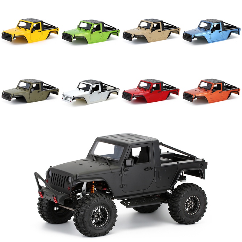 รถกระบะ Body Shell ประกอบชุด 12.3in 313 มม.ฐานล้อสําหรับ 1/10 Axial SCX10 SCX10 II 90046 Jeep Wrangl