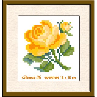 ไอแอมครอสติช iamcrossstitch DIY รหัสTmini-036 15x15 cm. ชุดอุปกรณ์งานฝีมือปักครอสติชครบชุด