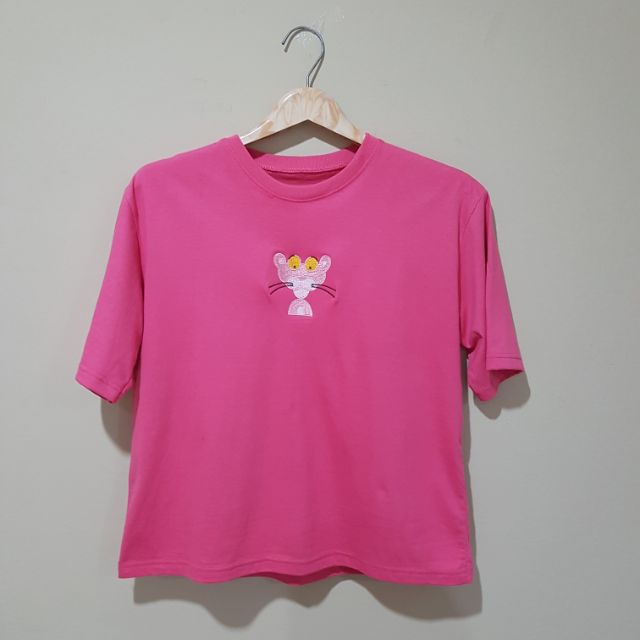 เสื้อยืดเกาหลี pink panther