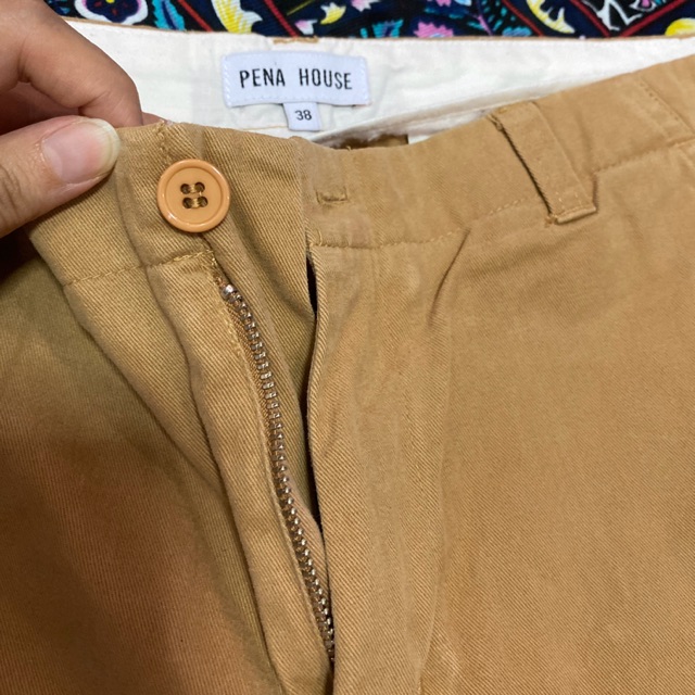 กางเกง PENA HOUSE มือสอง สีน้ำตาลหม่น (2nd hand pants)