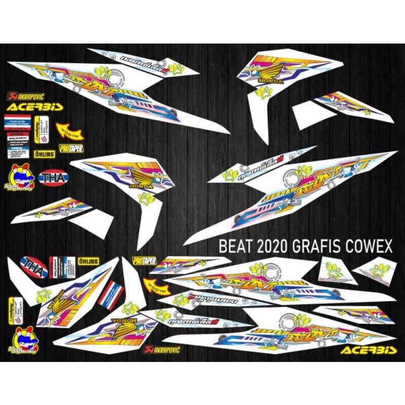 Beat F1 deluxe/beat F1 2020-2022 conex สติ๊กเกอร์รูปลอกแถบกราฟิก