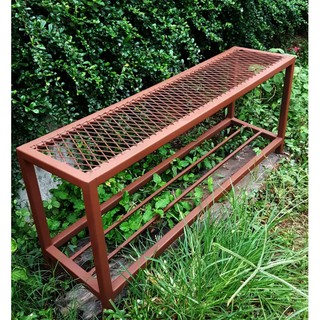 MPT Steel MPT-146 ชั้นวางของอเนกประสงค์ 2ชั้น สีน้ำตาลด้าน 100x40cm ติดตะแกรงเหล็ก