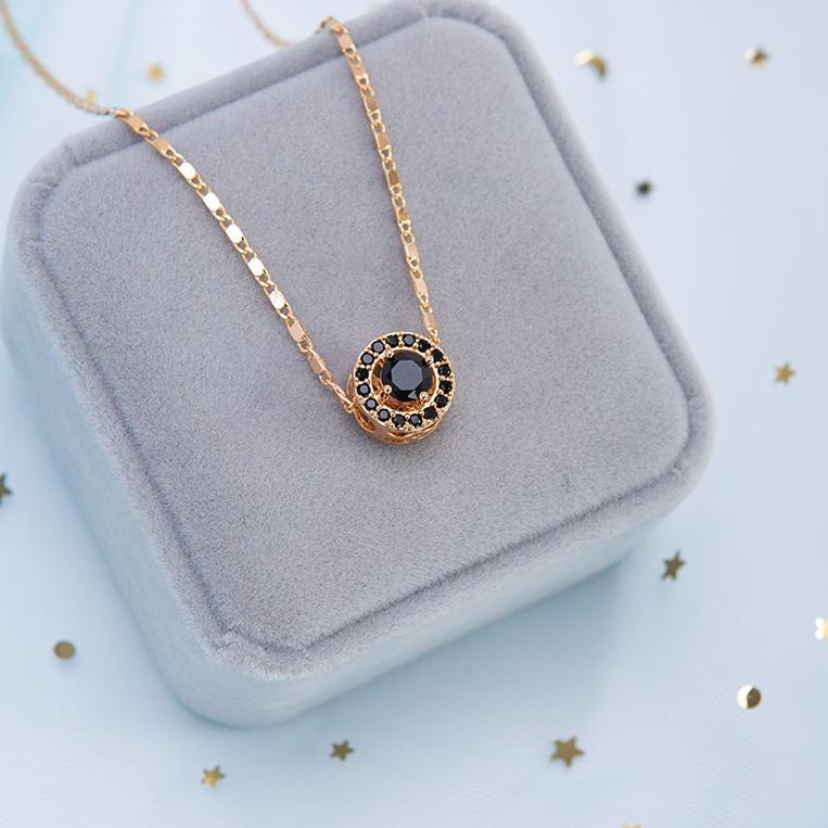 V3t7 [√]A-321 สร้อยคอแฟชั่นสตรี QSR สร้อยคอพลอยชุบทอง