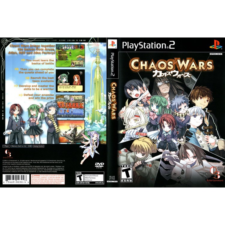 CHAOS WARS [PS2 US : DVD5 1 Disc]