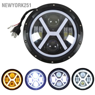 Newyork251 ไฟหน้ารถจักรยานยนต์ Led 2000Lm Ip68 10‐60V 7 นิ้ว กันน้ํา สีขาว สีเหลือง สําหรับรถยนต์ รถมอเตอร์ไซด์