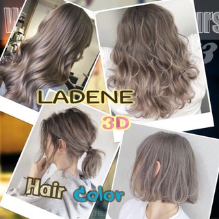 #LADENE Color #ลาดีเน่ 3 D ครีมเปลี่ยนสีผม โทนหม่นเทา โทนบลอนด์เขียว/โทนม่วงแดง โทนทองแดง