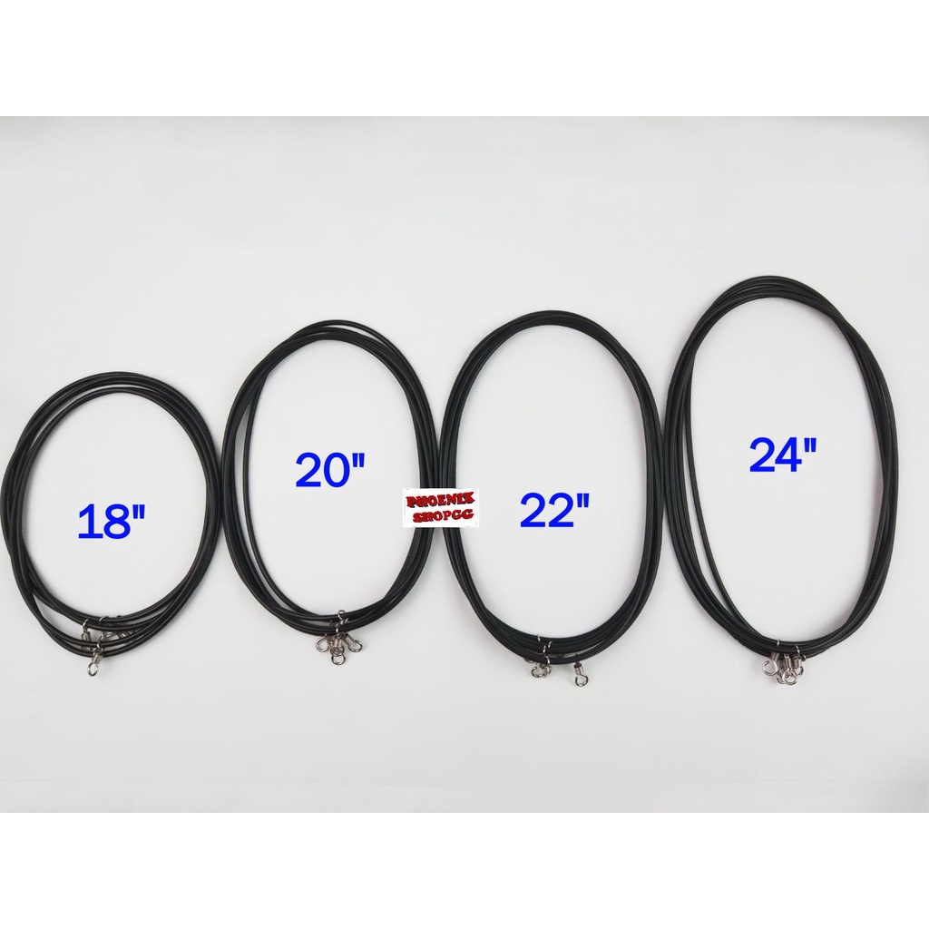 P36 สร้อยยางโอริง + พุกเกลียว สร้อยห้อยพระ ความยาว 18
