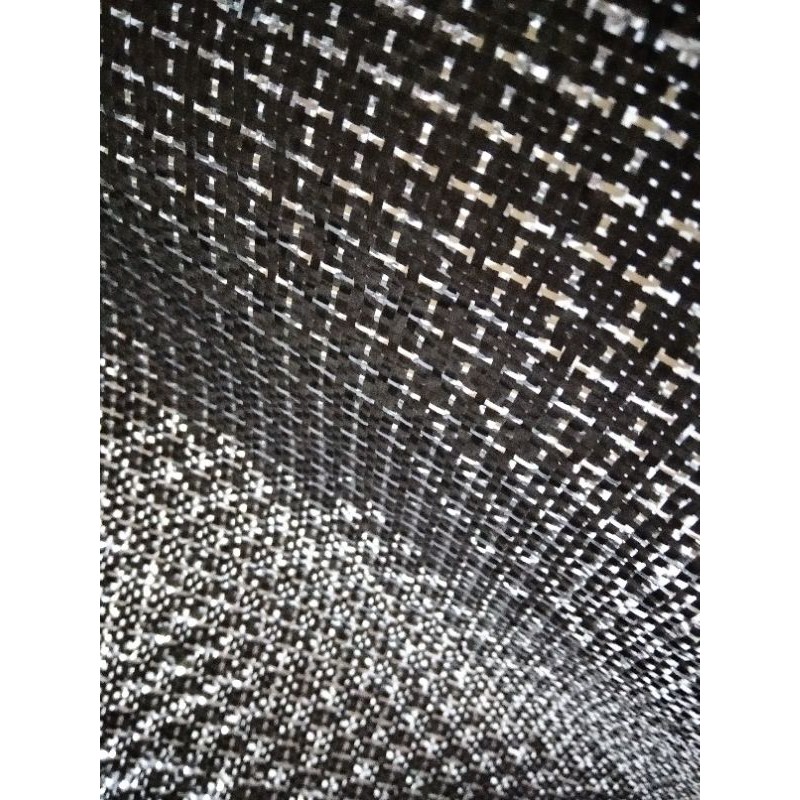 ผ้าคาบอนแท้ เคฟล่า​ ลาย101 plain weave สีดำ บรอนเงิน เงาฉ่ำๆ carbon Silver hybridge 30 cm x 100 cm