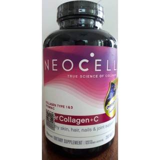 (แพ็คเกจใหม่) Neocell Super Collagen + C 6000 mg 250 เม็ด นีโอเซล คอลลาเจน อาหารเสริม บำรุงผิวพรรณ ผิวเต่งตึง 4.5