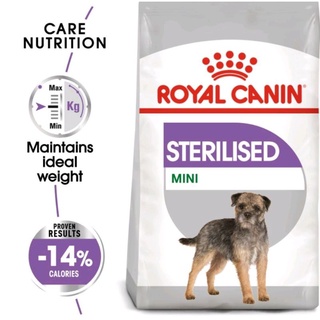 (exp.2024)ROYAL CANIN MINI STERILISED 1 Kg.  อาหารเม็ดสูตรสุนัขหลังทำหมัน