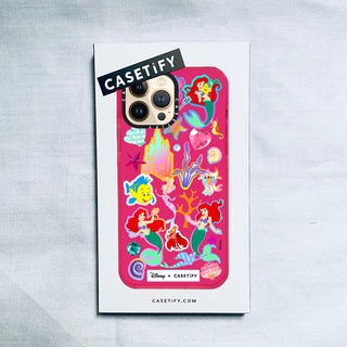 Casetify X Disney Princess Ariel RosePink เคสนิ่ม IPhone 14 13 12 11 Pro MAX Mini XS MAX XR X SE 6 6S 7 8 Plus