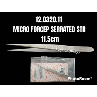 Hilbro 12.0320.11micro forcep serrated str 11.5 cm.