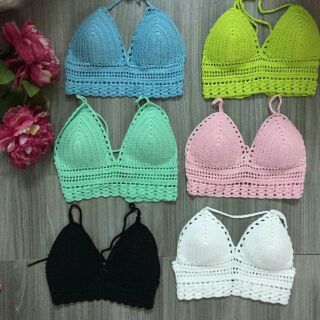 👙บิกินี่ถัก บิกินี่โคร์เช ถักมือ handmand chrochet บราถัก