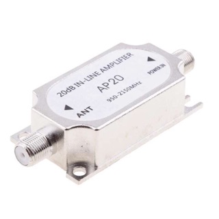 20dB IN-LINE Amplifier 950-2150 MHZ สัญญาณ Booster สำหรับเสาอากาศ