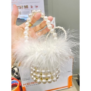 พร้อมส่ง👉🏻สวยมากกระเป๋าลูกปัด ”ไข่มุก”ทรงถัง ✨✨