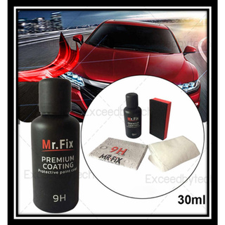 Exceed น้ำยาเคลือบแก้วแท้ มีรหัสผลิตภัณฑ์ 30 ml. MR.FIX Black Premium Coating 9H รุ่นใหม่ 9HMR-B