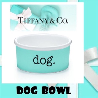 Tiffany &amp; Co. (สินค้าพร้อมส่ง) Icy Colour Pet Supplies Dog Bowl ชามอาหารสุนัข (ซื้อจากญี่ปุ่น)