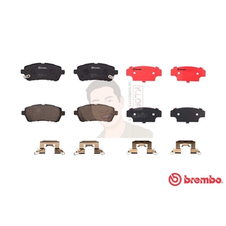 P16 013C ผ้าเบรก F (แท้ BREMBO รุ่น Ceramic) มาสด้า 2 Mazda2 1.5 (4dr/ 5dr) (DE) ปี2010-&gt;/Fiesta 1.4 1.6 (4dr/5dr), F...