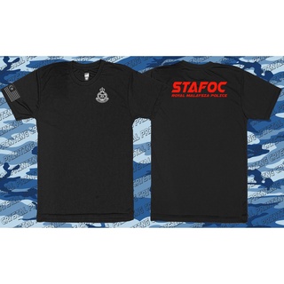 เสื้อยืดผ้าฝ้าย เสื้อยืด ผ้าฝ้ายนิ่ม ไมโครไฟเบอร์ ลาย STAF0C DESIGN สีดํา แบบแห้งเร็ว