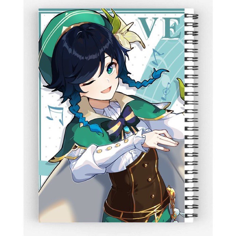 สมุดโน๊ต Venti genshin impact / สมุดโน้ต Venti พิมพ์ 2 ด้าน