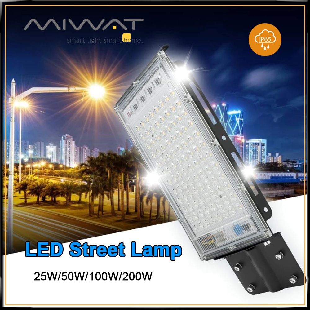 หลอดไฟถนน MIWAT 25W 50W 100W 200W ไฟฟลัด LED แสงน้ำเงินกันน้ำกันฝน ไฟผนังกันน้ำกันฝน ไฟถนนสวน 220V สำหรับบ้านในชนบท