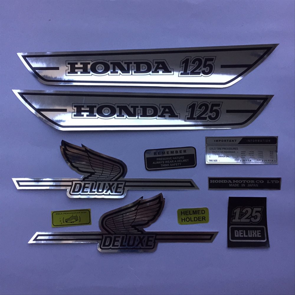 Hitam Striping c70 Olong custom c125 Silver Black