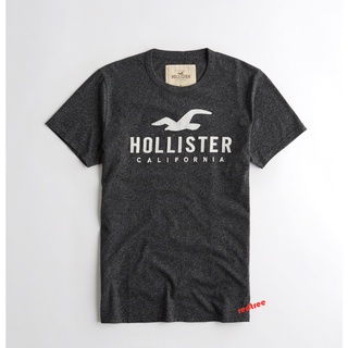 [S-5XL]Hollister เสื้อยืด คอกลม ผ้าฝ้าย สําหรับผู้ชาย เสื้อยืดผู้ชาย men t-shirt