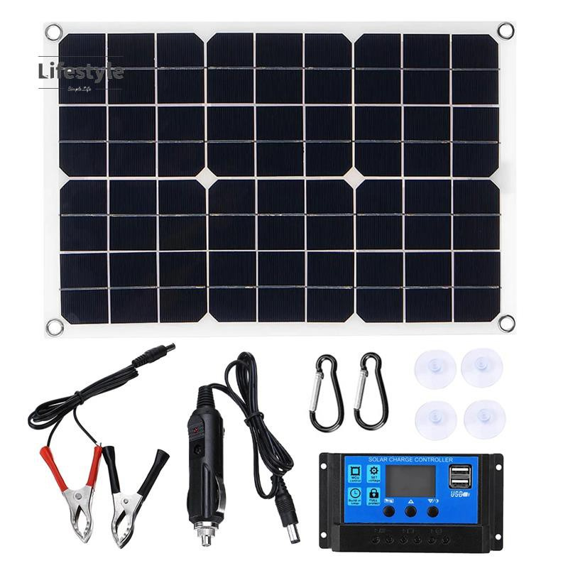 100W 12V Panel Solar + 10-80A LCD Controller kit or Caravan Van Boat RV ...