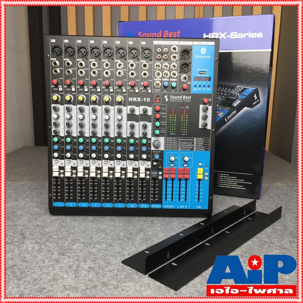 SOUNDBEST HRX10 MIXER มิกเซอร์ มิกซ์ เอฟเฟคแท้ เครื่องปรับแต่งเสียง MIX HRX 10 HRX-10 SOUND BEST เอไ