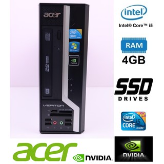 Acer Veriton X490G Intel Core i5-750 @ 2.67GHz -DDR3 4GB -HDD SSD 120GB การ์ดจอแยก