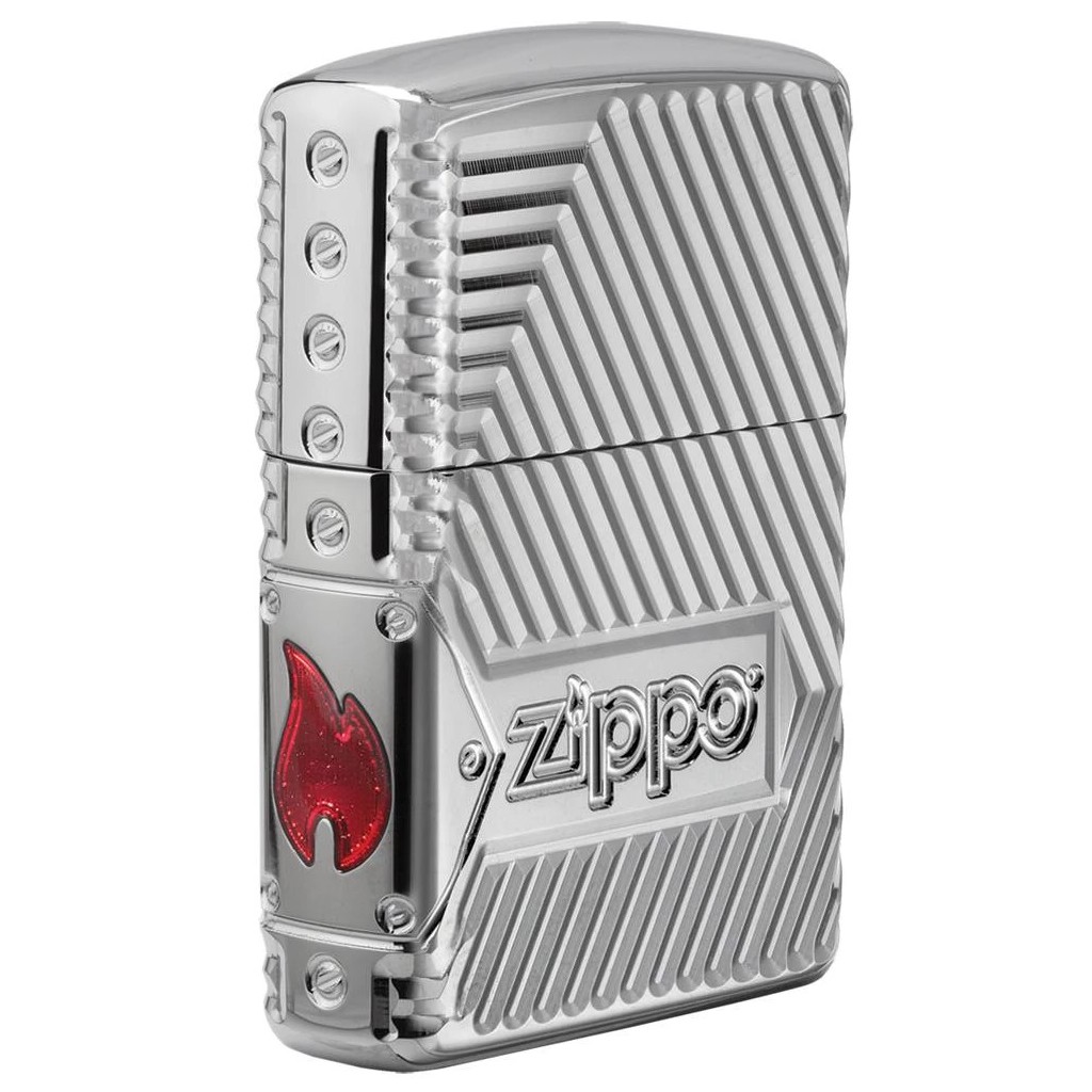 Zippo ไฟแช็กรุ่น 29672 Zippo Bolts Design Armor ของแท้ รับประกันตลอดชีวิต นำเข้าและจำหน่ายโดยตัวแทนจำหน่าย
