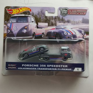 hotwheels team transport Porsche 356 speedster Volkswagen t1