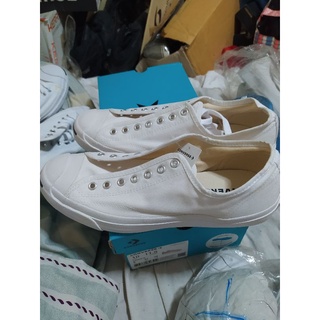 Converse Jack Purcell มือ1 สีขาวพื้นงานรุ่นเก่าไม่มีกล่อง