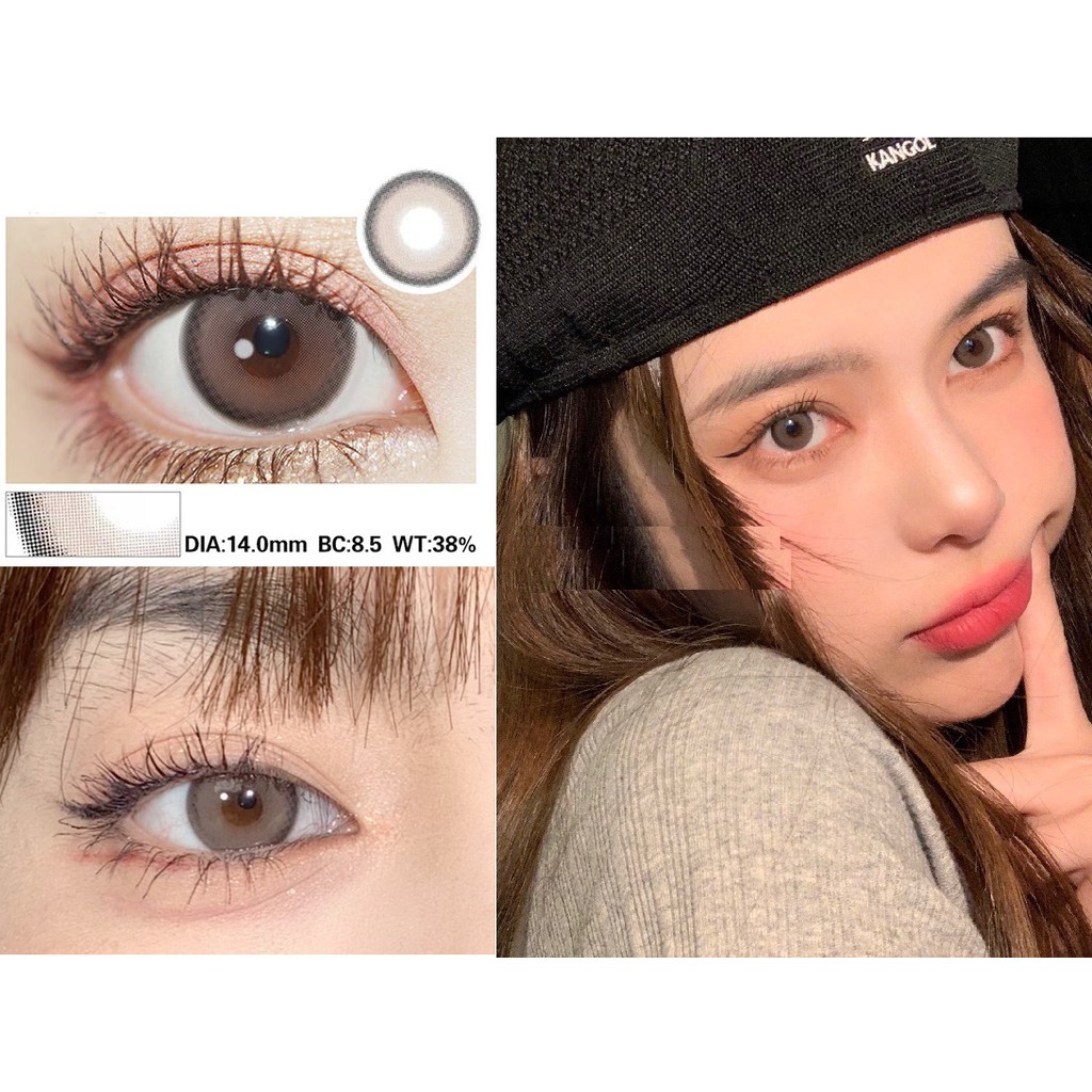 (1 คู่ )BLZHE Series, ColorPinto Brand ,14.00mm,Gdia:13.3mm,(เกรด 0-8), คอนแทคเลนส์การใช้งานรายปี (ส