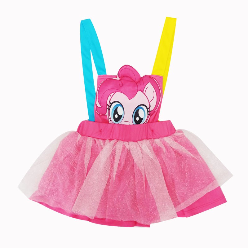 Dreaminc ชุดเอี๊ยมลายม้าโพนี่พิงค์กี้พาย (Pinkie Pie) ลิขสิทธิ์แท้ ฮาสโบร ( Hasbro ) รุ่น OLXM020