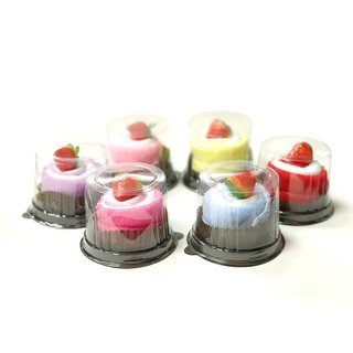 ผ้านาโน 2 สี คัพเค้กผลไม้ คละสีใส่กล่อง
