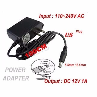 Adapter 12V 1.0A สำหรับ กล้องวงจรปิด ทุกรุ่น ทุกยี่ห้อ กล่อง Android (บางรุ่น) แทนตัวเก่าที่เสียได้เลย