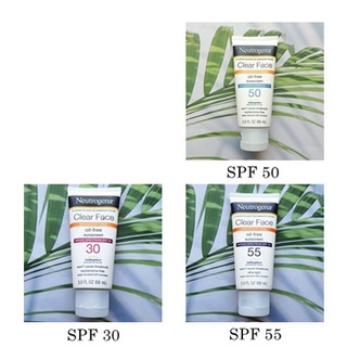 54% OFF ราคา Sale!!! EXP: 03/2023 นูโทรจีนา ครีมกันแดด Clear Face Break-Out Free Oil-Free Sunscreen 88 ml (Neutrogena®)