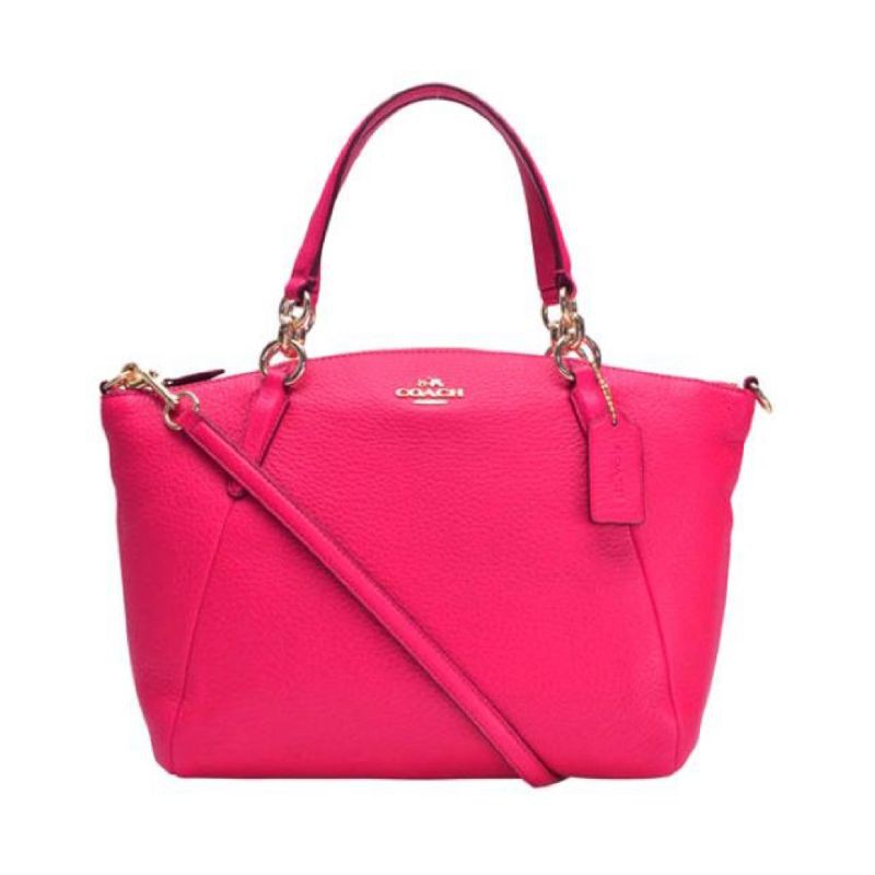 กระเป๋าCOACH 36675 Pink Ruby COACH MADISON PEBBLE LEATHER KELSEY SHOULDER BAG สีชมพู
