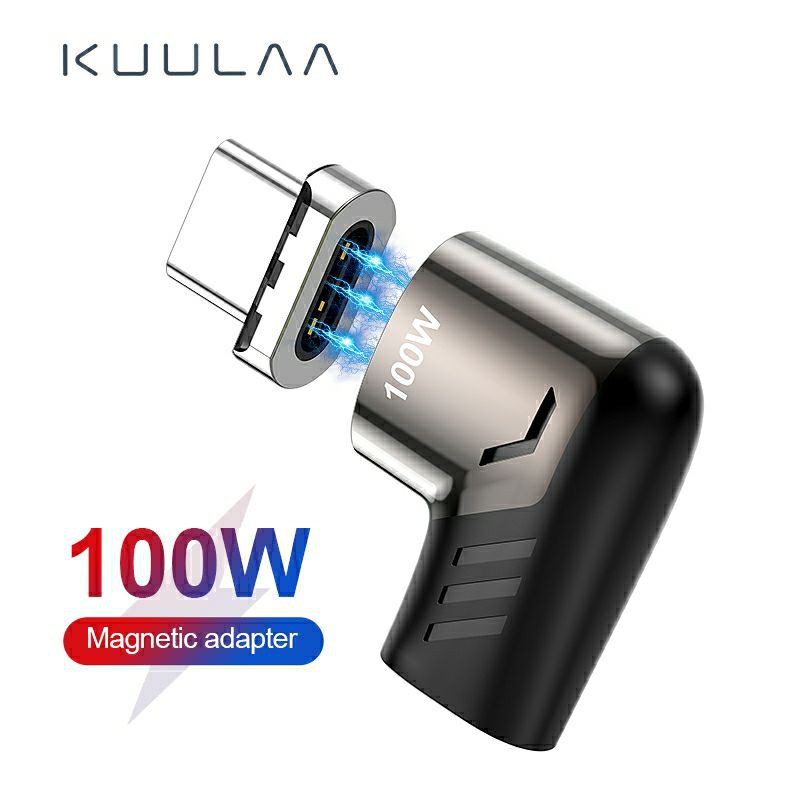 Kuulaa 100W USB TYPE-C อะแดปเตอร์ขั้วต่อเครื่องชาร์จแม่เหล็กสําหรับ MacBook