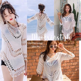 🔥Mookrinstyle SL🔥เสื้อทรง over size Bohemian ฮิตมาก ใส่คลุมบิกินี่ก็ได้ ผ้านำเข้าใส่สบาย เสื้อคลุม เสื้อไปทะเล เสื้อผ้า