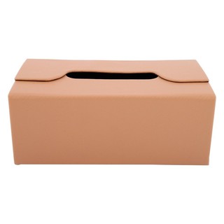 Tissue box TISSUE BOX KAN LEATHER HONEY PVC CREAM Tableware Kitchen equipment กล่องใส่ทิชชู กล่องทิชชู KAN LEATHER HONEY