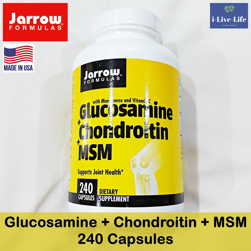 Glucosamine + Chondroitin + MSM Combination 240 Capsules Jarrow