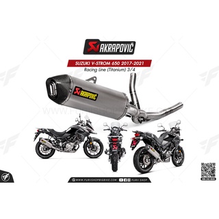 ท่อแต่ง Akrapovic Exhaust Racing Line (Titanium) 3/4 Suzuki V-STROM 650 2017-2021