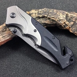 Browning มีดพับพกพา 22cm มีดพับเดินป่า พร้อมค้อนทุบกระจก ที่ตัดเชื้อ ที่เปิดขวด Folding Outdoor Camping Knife