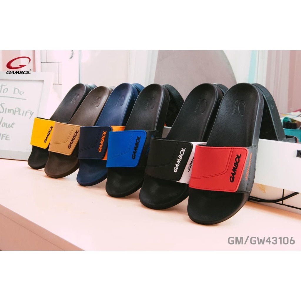 🌟ลูกค้าใหม่ 1 บาท💯 Gambol รุ่นGM43106 รองเท้าแตะแบบสวม ปรับได้ ไซส์36-44พร้อมส่ง