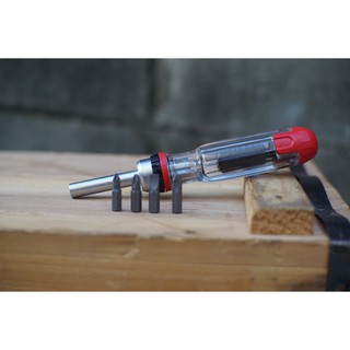 ไขควงติดด้ามฟรี (Ratchet Screwdriver) VESSEL No.TD-6804MG (w/ 4 bits)