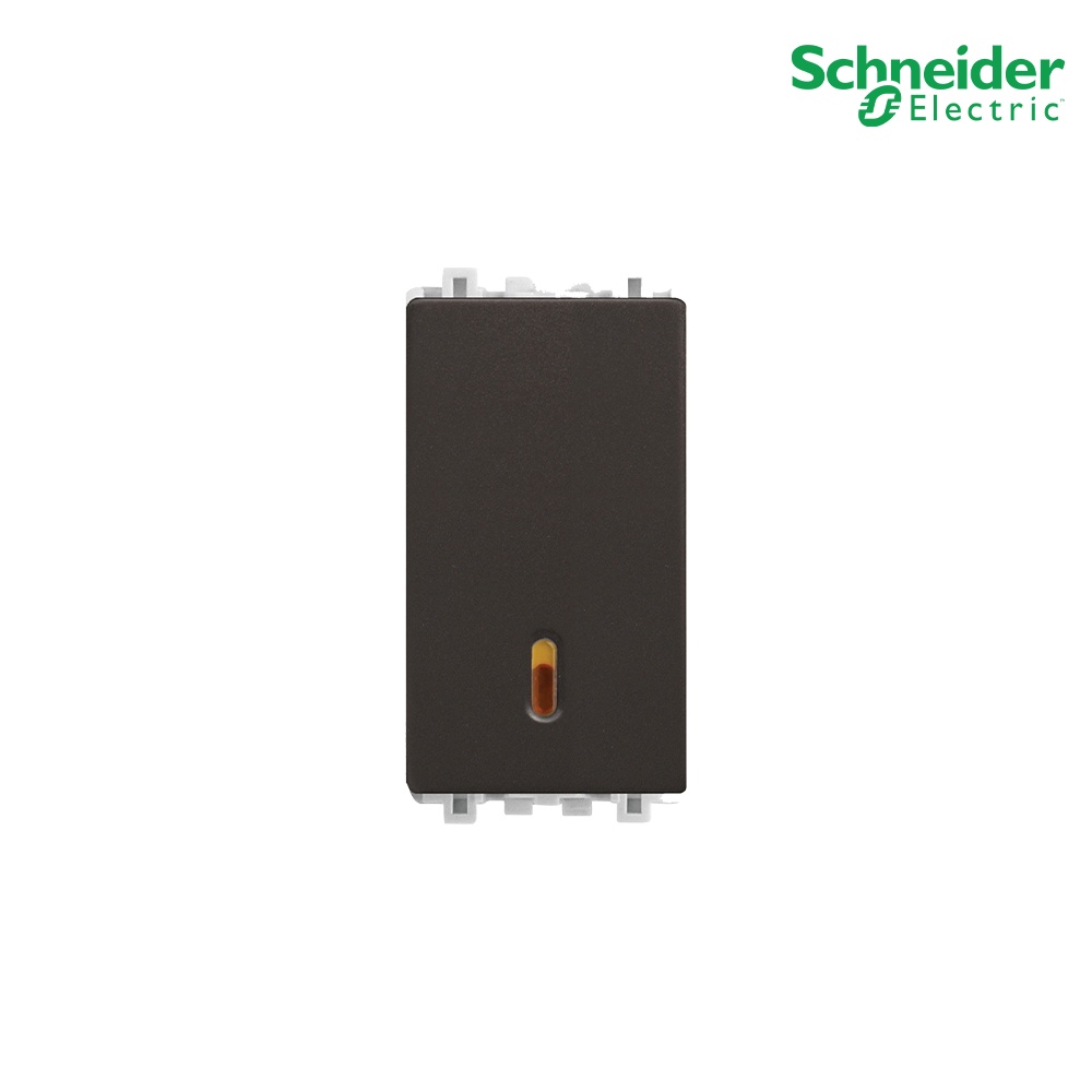 Schneider Electric สวิตช์ทางเดียว 16แอมป์ 250โวลต์ ขนาด 1ช่อง สีน้ำตาล รุ่น ZENcelo - 8431S_1_BZ ชไนเดอร์