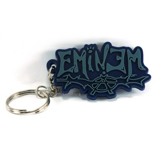 EMINEM พวงกุญแจ ยาง พรีเมี่ยม เอ็มมิเน็ม อีโม ร็อค เมทัล  2-3 วันรับของ EMN9