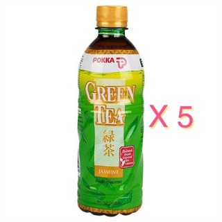 ชาเขียวจัสมิน Green Tea Jasmine by POKKA 500ml.x5 ขวด